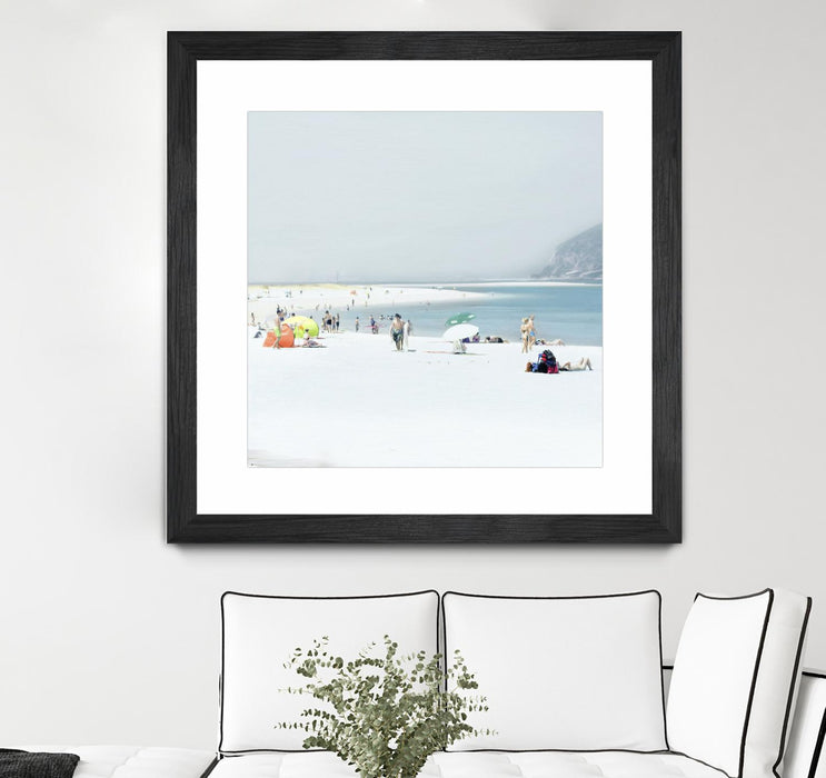 \"Troia\" Matted and Framed Black 30x30 Wall Art