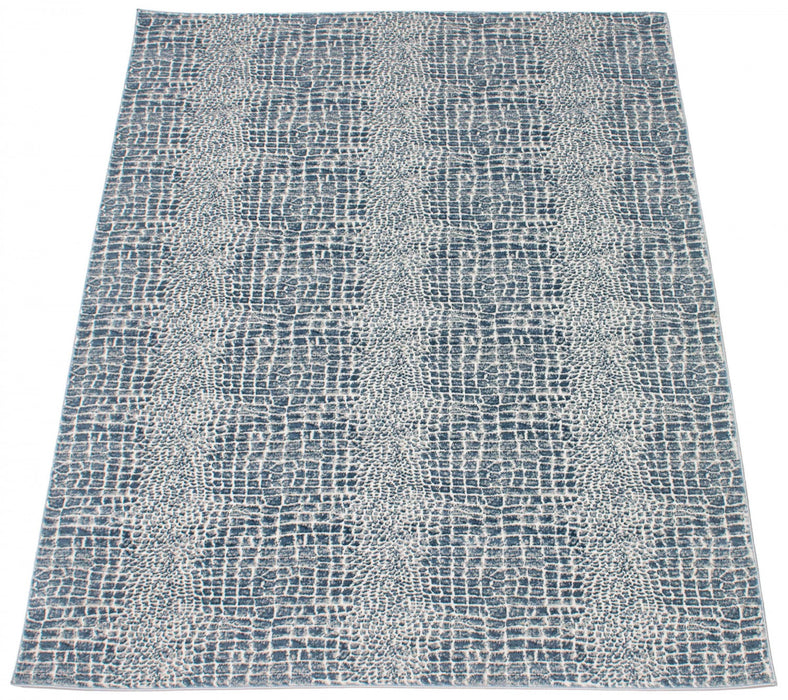 Kecia Blue/cream Rug 6'7\" X 9'6\" Area Rug