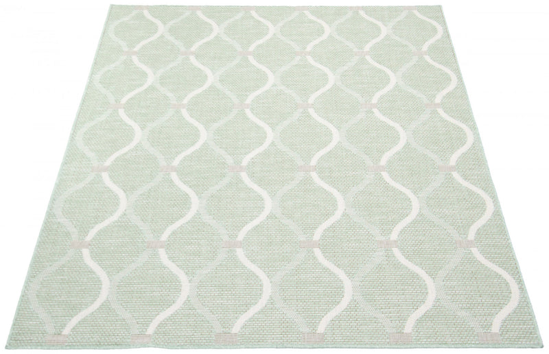 Neisha Abstract Mint Rug 6'7\" X 9'6\" Area Rug