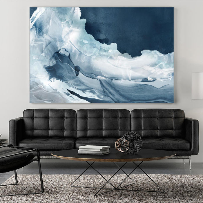 \"Wave Of Blue Ice\" Giant Art 84x54 Wall Art