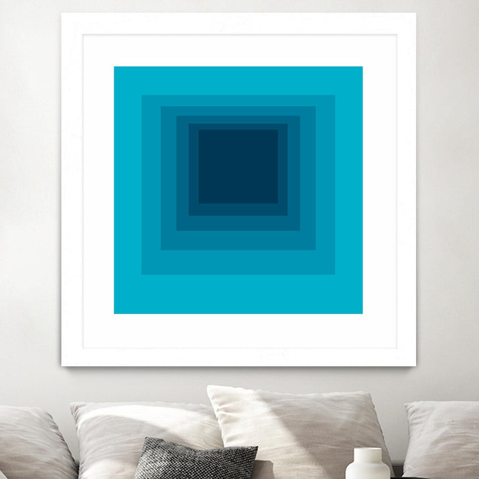 \"After Josef D\" Matted and Framed White 36x36 Wall Art