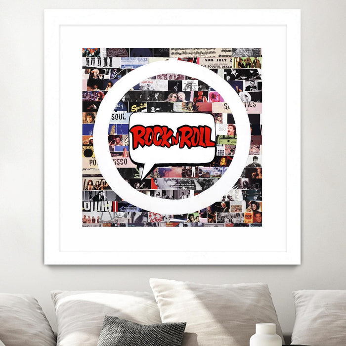 \"Its Here To Stay\" Matted and Framed White 36x36 Wall Art