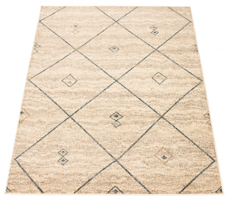Grande Ivory/Blue 6'7\" X 9'6\" Area Rug