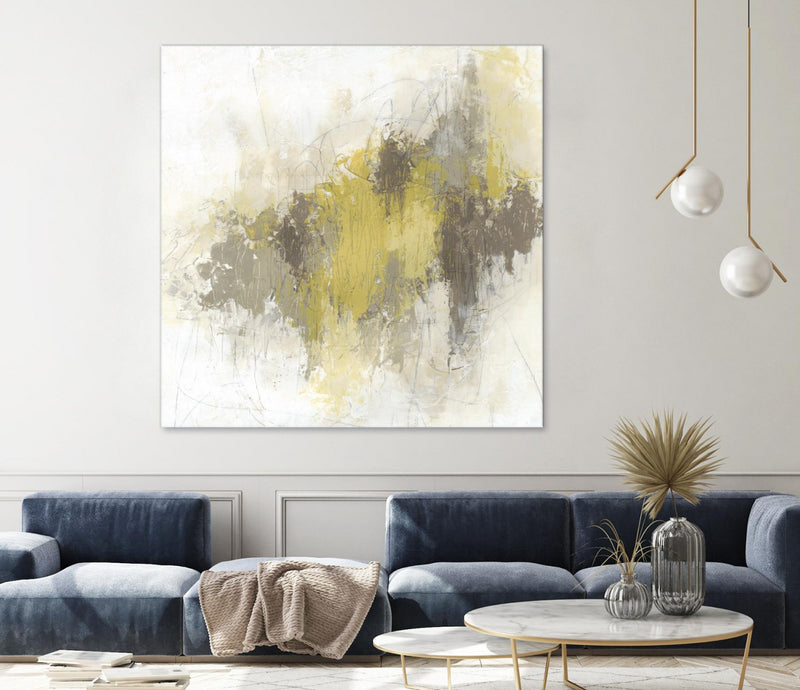 \"Saffron Abstract I\" Giant Art 72x72 Wall Art