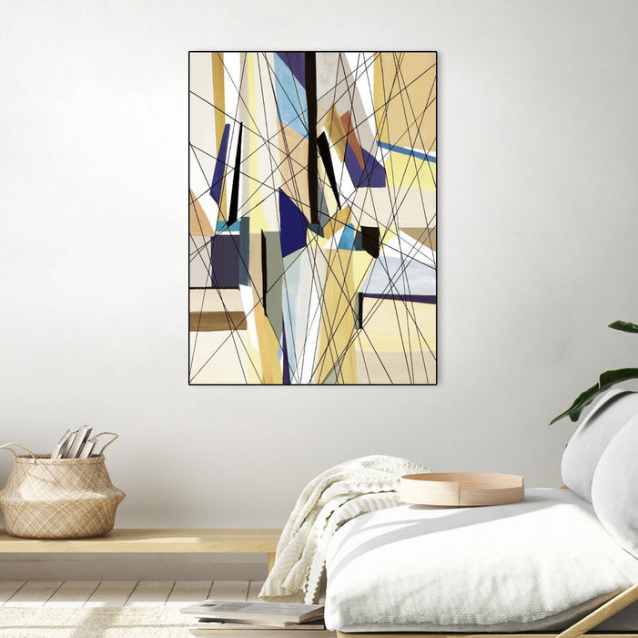 \"Seacruise\" Canvas Framed Black 30x40 Wall Art
