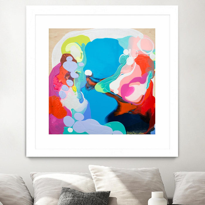 \"Traveling Back In Time\" Matted and Framed White 30x30 Wall Art