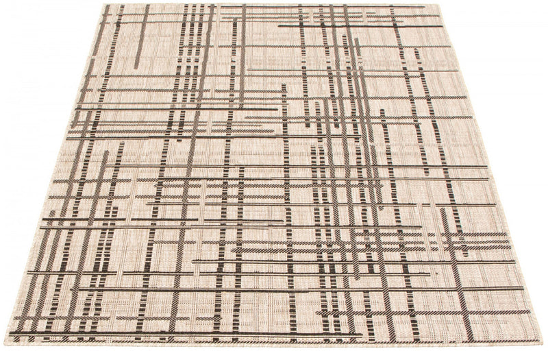 Sadie Burburry Silver-Black Area Rug - 5'3\" x 7'7\"