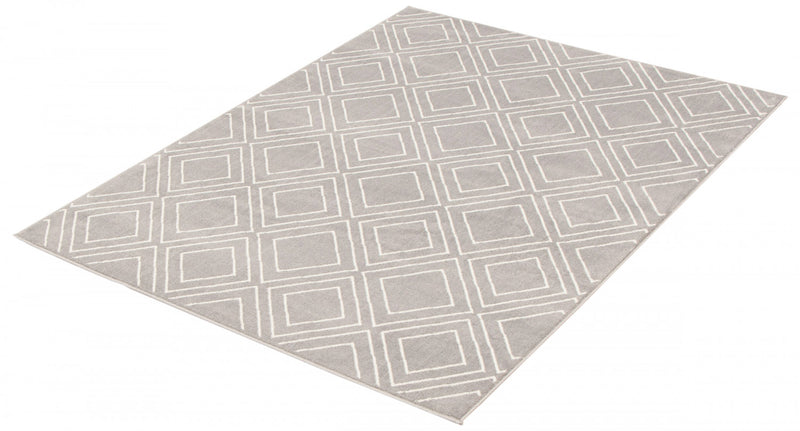 August Geod Grey-White 6'7\" x 9'6\" Area Rug