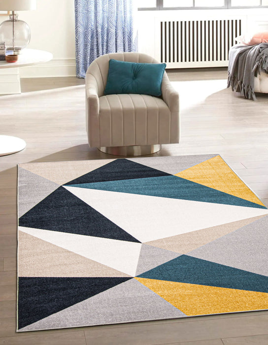 Gemma Multi-Colour Machine Washable Area Rug - 3'0\" x 5'0\"