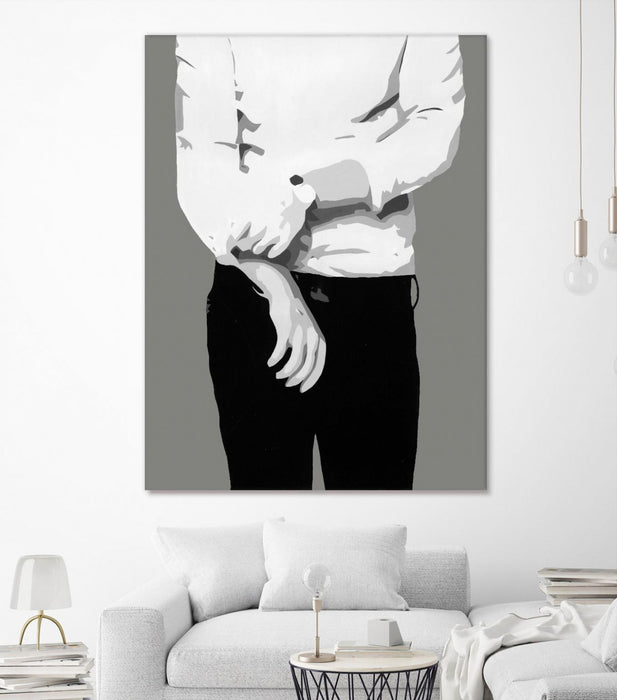 \"Mr.right Black And White\" Giant Art 72x54 Wall Art