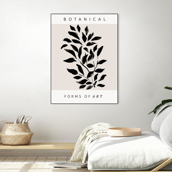 \"Forms Of Art\" Canvas Framed Black 30x40 Wall Art