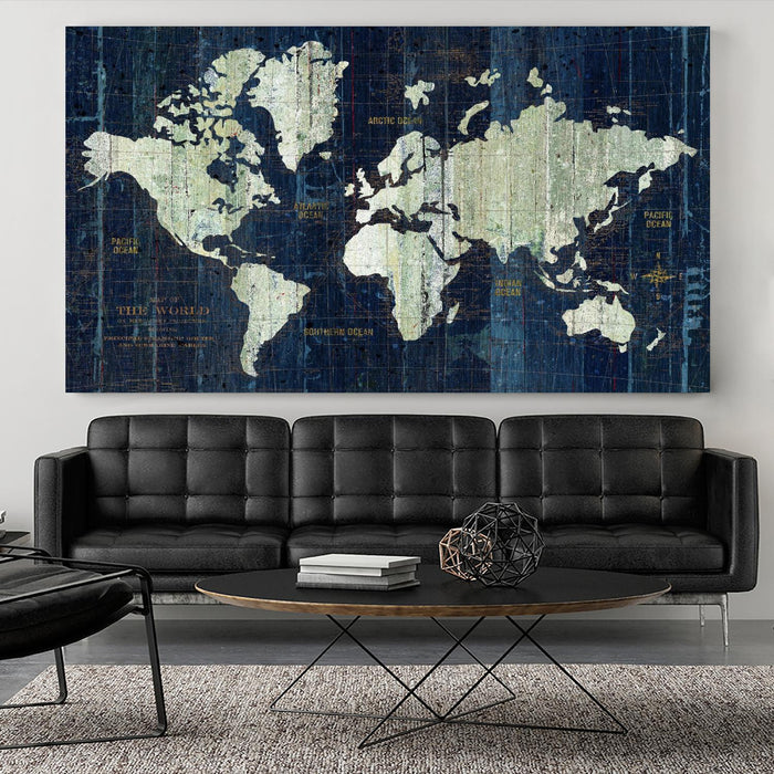 \"Old World Map\" Giant Art 84x48 Wall Art
