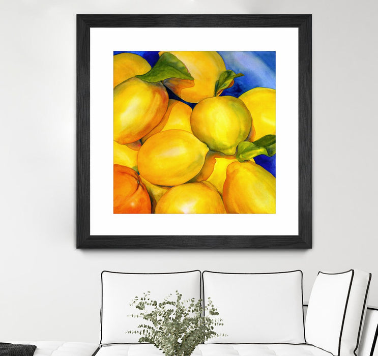 \"Zest For Life\" Matted and Framed Black 36x36 Wall Art
