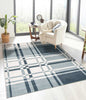 Roma Blue Machine Washable Area Rug - 8'0" x 10'0"