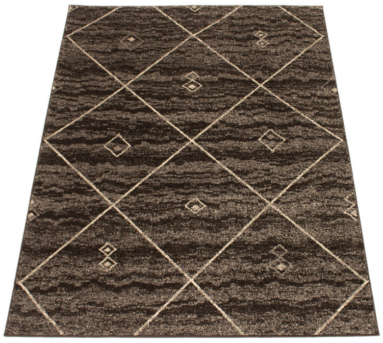 Grande Brown/Ivory 6'7\" X 9'6\" Area Rug