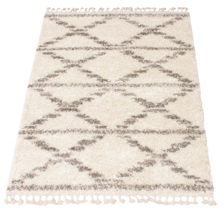 Helma Liv Cream Shag 3'11\" X 5'11\" Area Rug