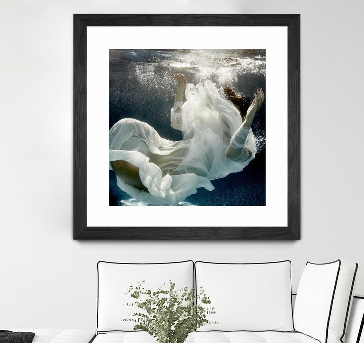 \"Float 3\" Matted and Framed Black 36x36 Wall Art