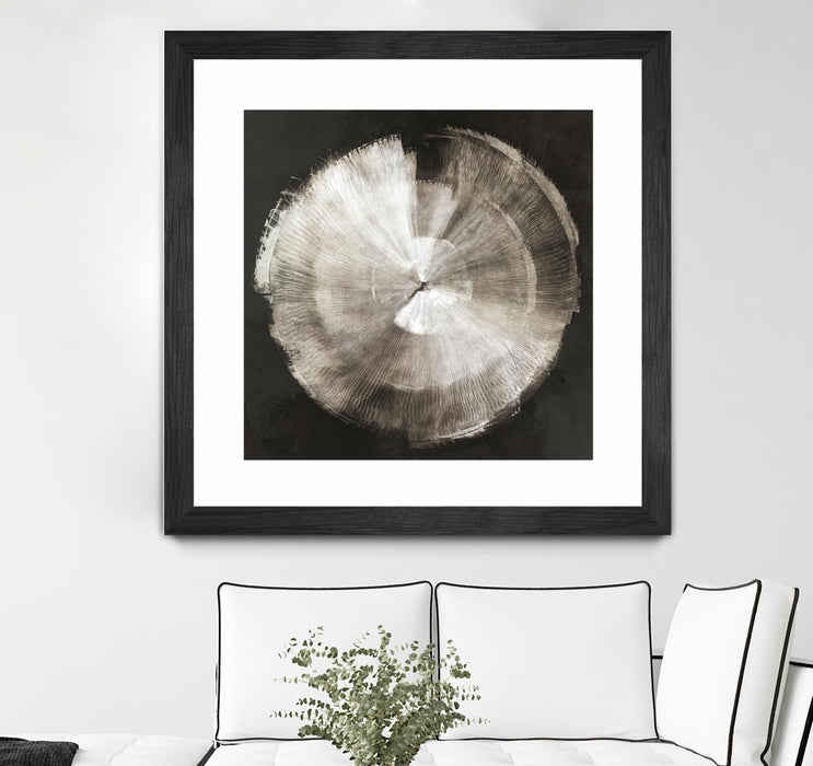 \"Touch Of Silver\" Matted and Framed Black 30x30 Wall Art