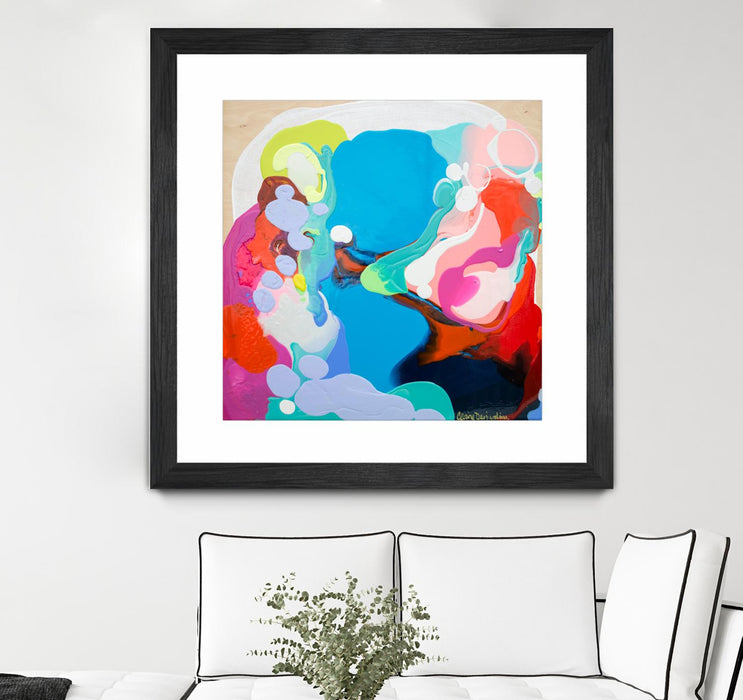 \"Traveling Back In Time\" Matted and Framed Black 36x36 Wall Art