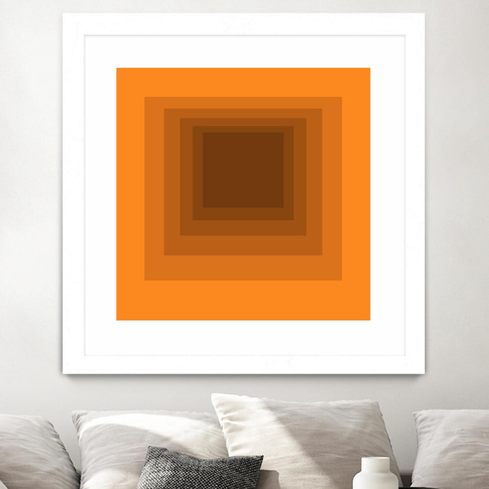 \"After Josef F\" Matted and Framed White 36x36 Wall Art
