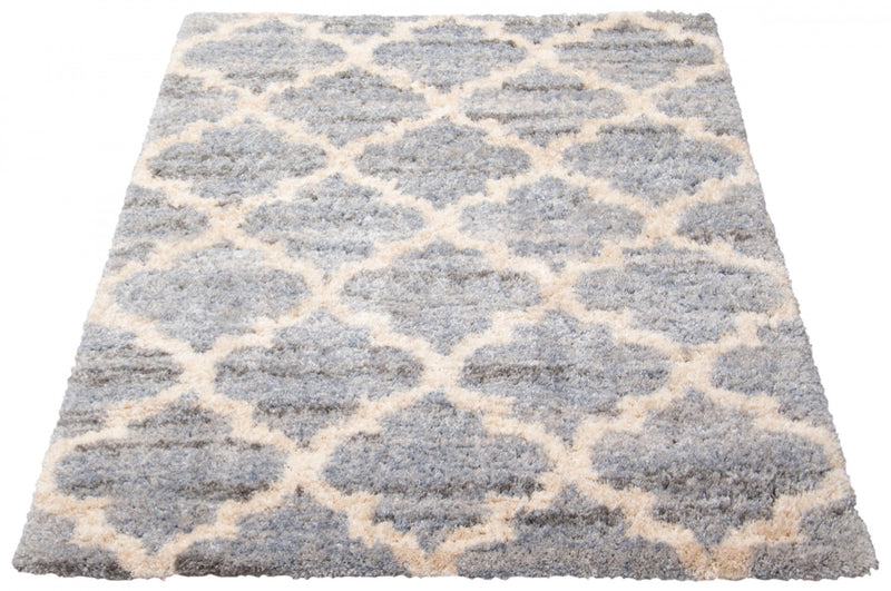 Dimity Grey/Light Blue Area Rug - 6'7\" x 9'6\"