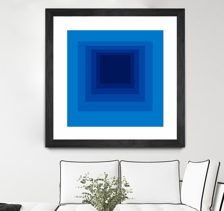 \"After Josef B\" Matted and Framed Black 36x36 Wall Art