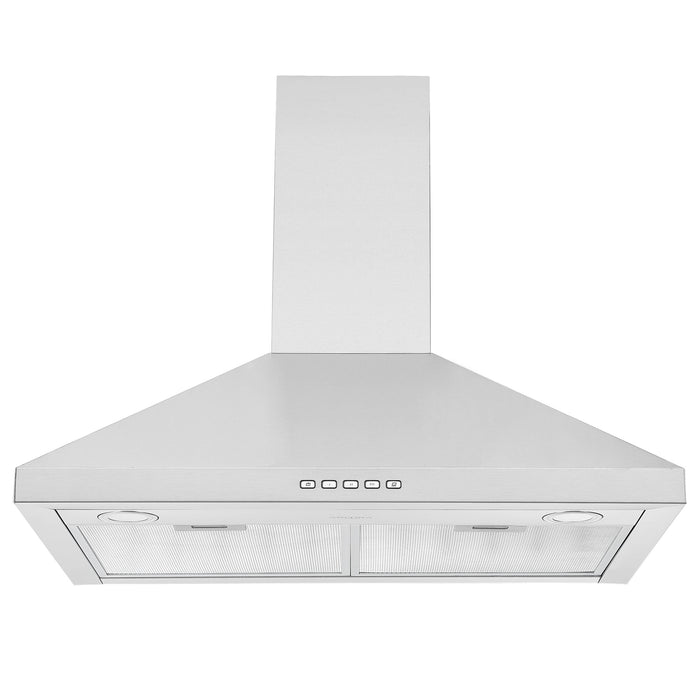 Ancona 30\" Convertible Wall-Mounted Pyramid Range Hood - AN-1136