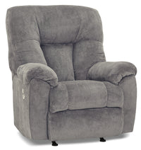 4703 Chenille Rocker Power Recliner with USB Port - Earth Slate 