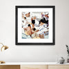 "Tammy & Greg's Pool Party" Matted and Framed Black 30x30 Wall Art