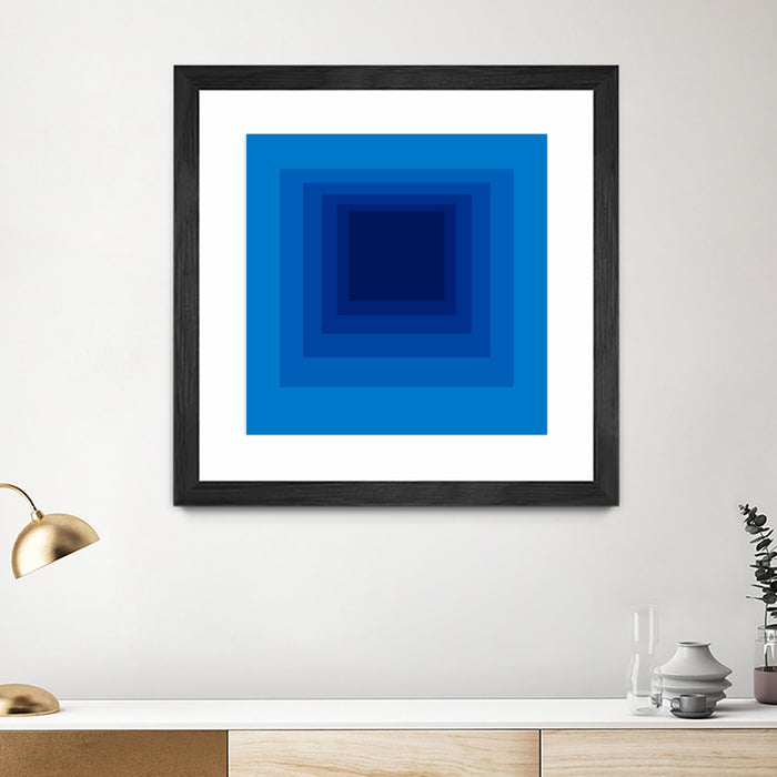 \"After Josef B\" Matted and Framed Black 36x36 Wall Art