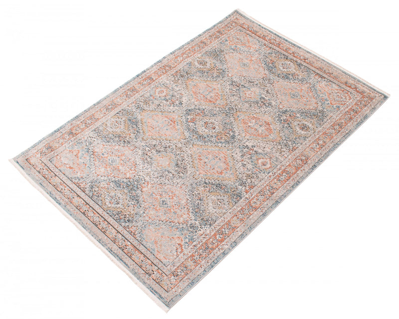 Leandra Copper/bluer Rug 5'3\" X 7'3\" Area Rug