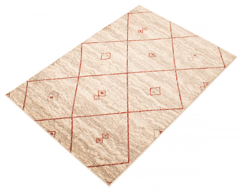 Grande Ivory/Red 3'11\" X 5'7\" Area Rug