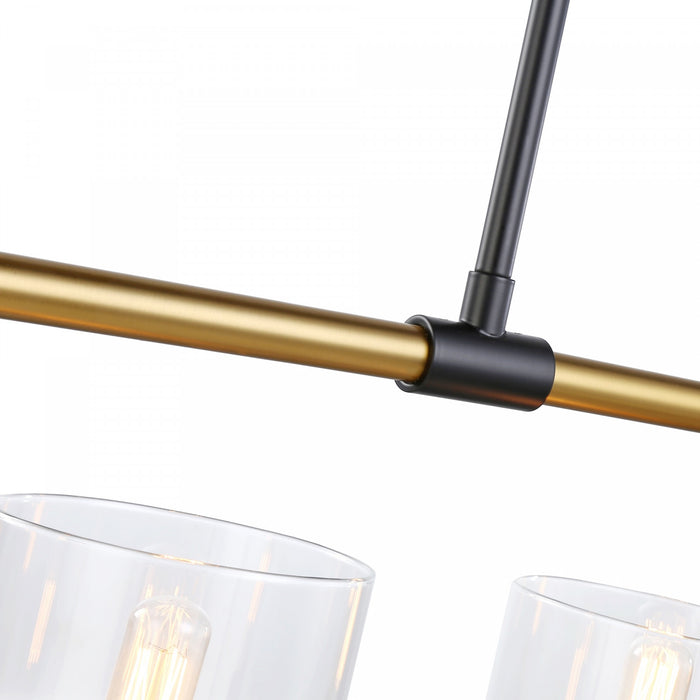 Cheshire Black & Brass 5-Light Island Light