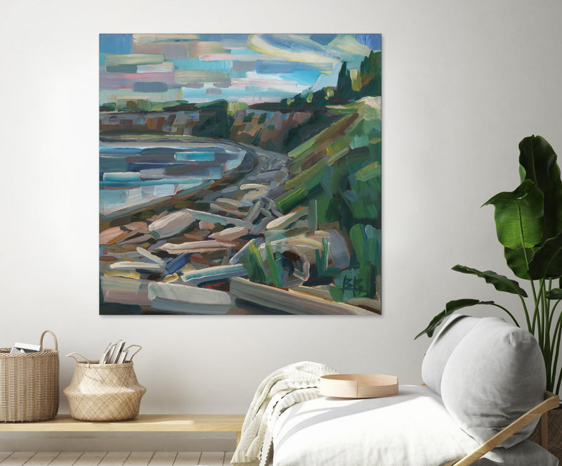 \"Early Morning On The Beach\" Giant Art 54x54 Wall Art