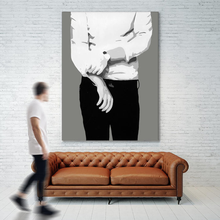 \"Mr.right Black And White\" Giant Art 72x54 Wall Art