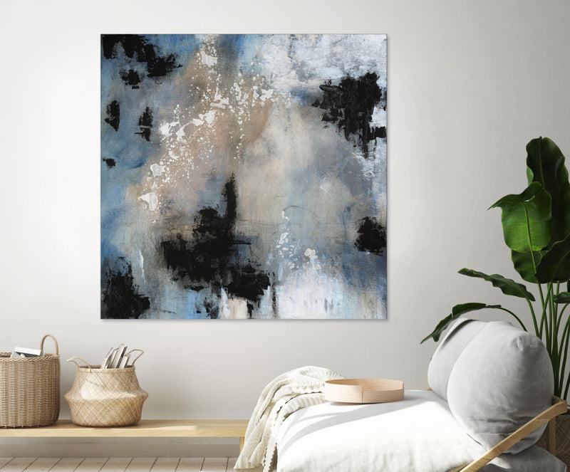 \"Embellished Shifting Motion Ii\" Giant Art 72x72 Wall Art