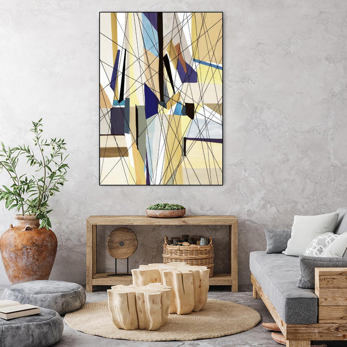 \"Seacruise\" Canvas Framed Black 30x40 Wall Art