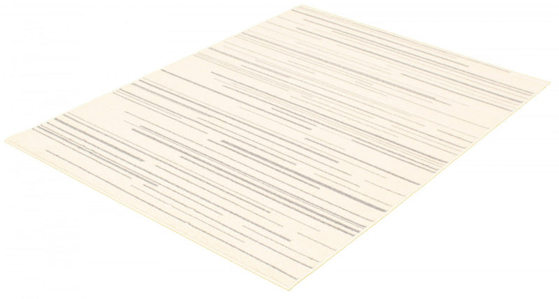 Faith Cream-Silver Area Rug - 7'10\" x 10'2\"