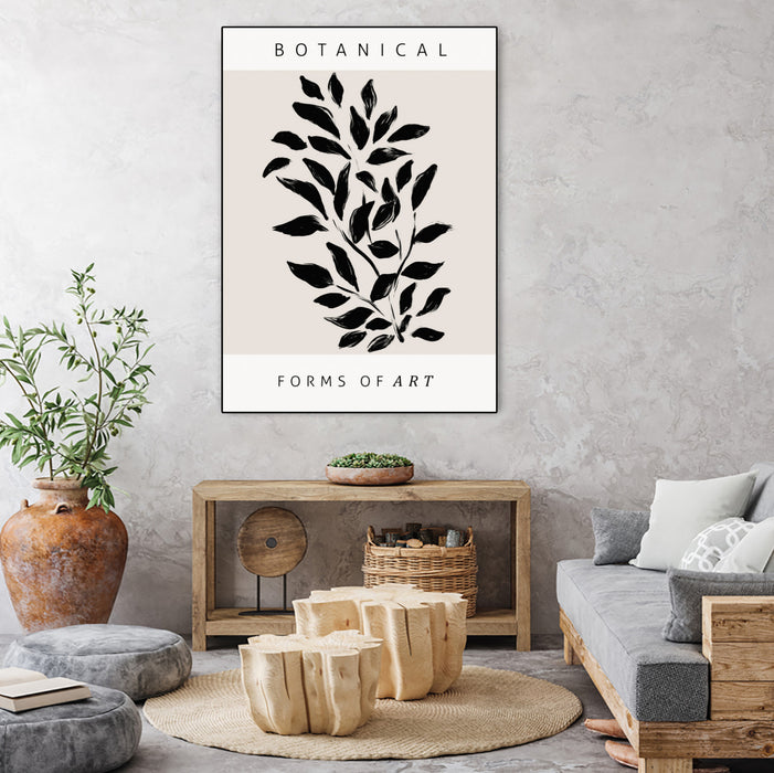 \"Forms Of Art\" Canvas Framed Black 30x40 Wall Art