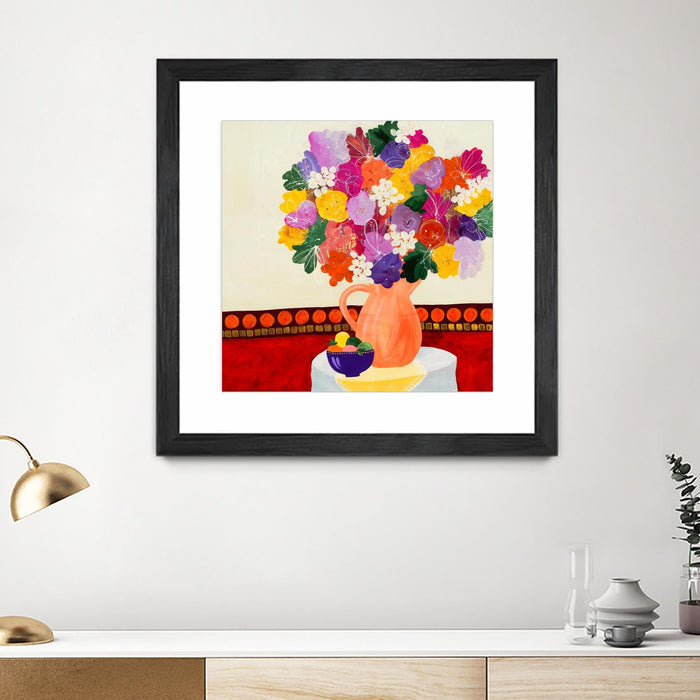 \"Taking In The Love\" Matted and Framed Black 36x36 Wall Art