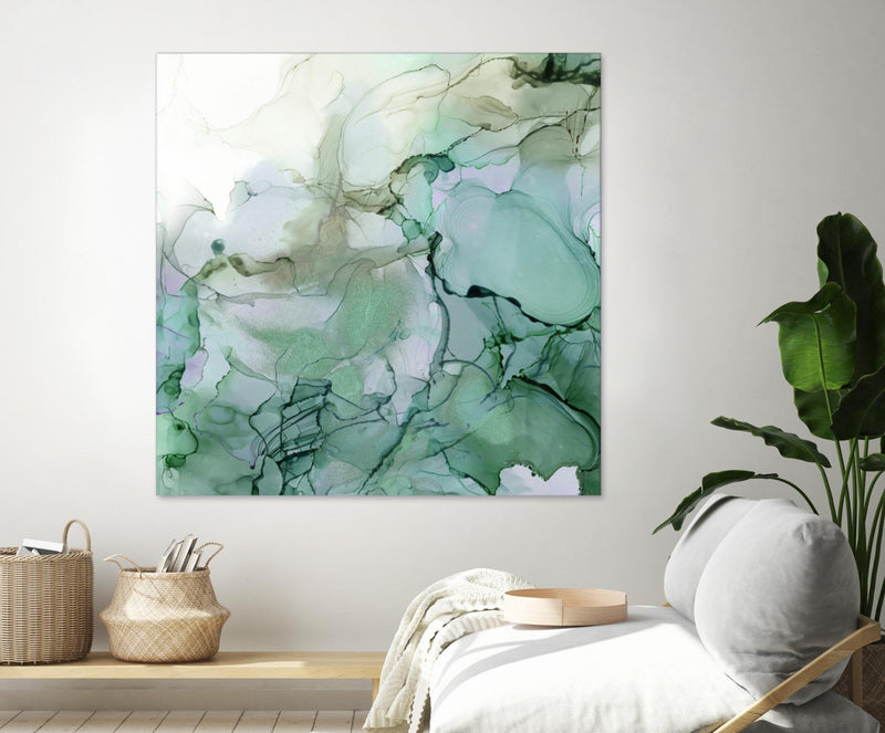 \"Emerald Cavern I\" Giant Art 54x54 Wall Art