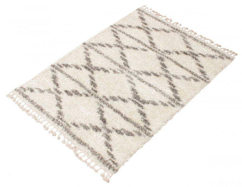 Helma Liv Cream Shag 5'3\" X 7'3\" Area Rug