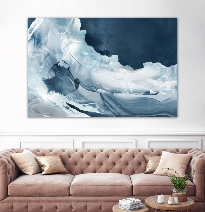 \"Wave Of Blue Ice\" Giant Art 84x54 Wall Art