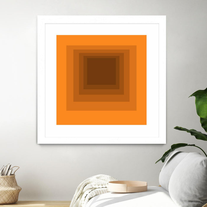 \"After Josef F\" Matted and Framed White 36x36 Wall Art