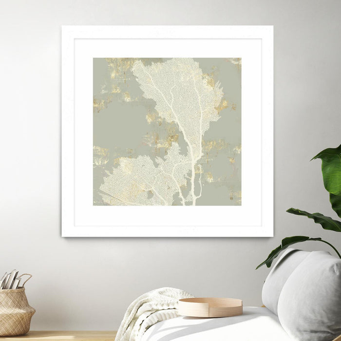 \"Sea Coral Ii\" Matted and Framed White 30x30 Wall Art