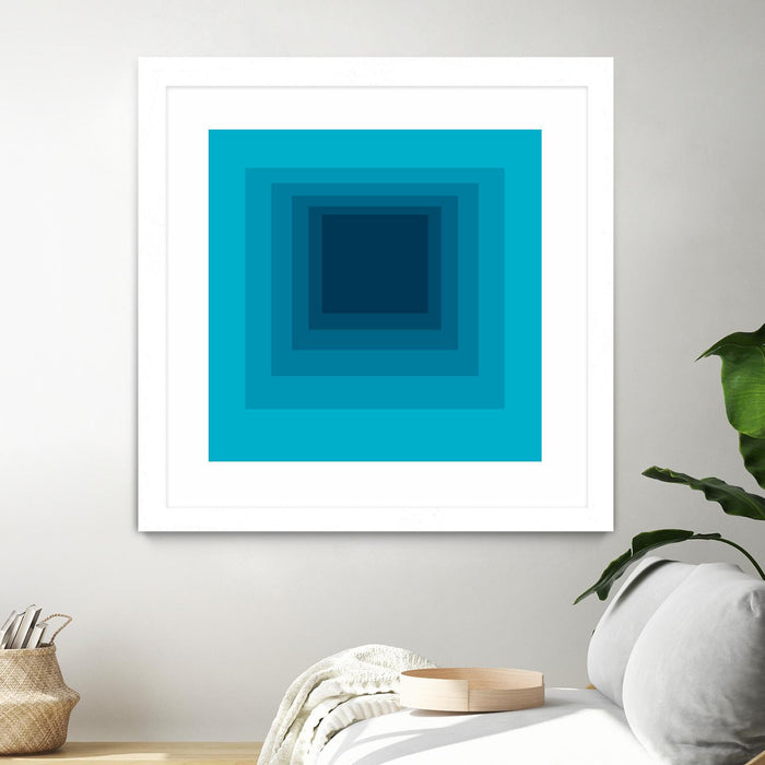 \"After Josef D\" Matted and Framed White 36x36 Wall Art