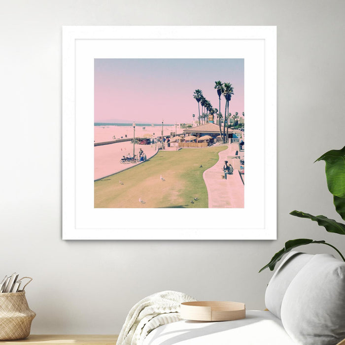 \"Summer Days\" Matted and Framed White 30x30 Wall Art