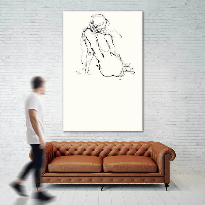 \"Contour Figure 4\" Giant Art 84x54 Wall Art