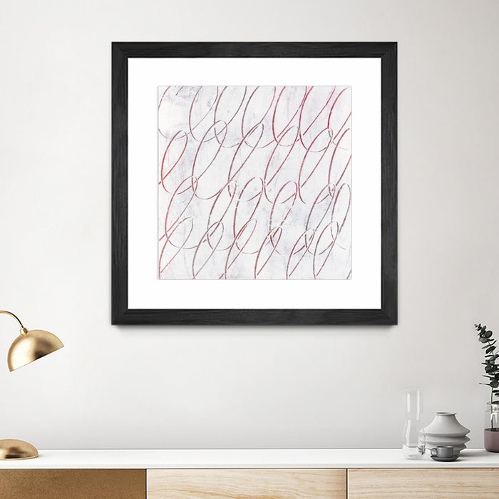 \"Hula I\" Matted and Framed Black 36x36 Wall Art
