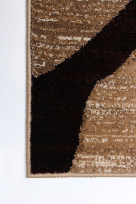 Mayoree Brown, Beige & Black Area Rug - 3'11\" X 5'7\" 